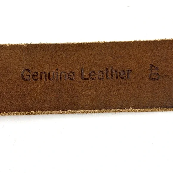 Timberland Leather Belt Mens 40 Tan Wheat Rugged Workwear Buckle - Picture 4 of 10